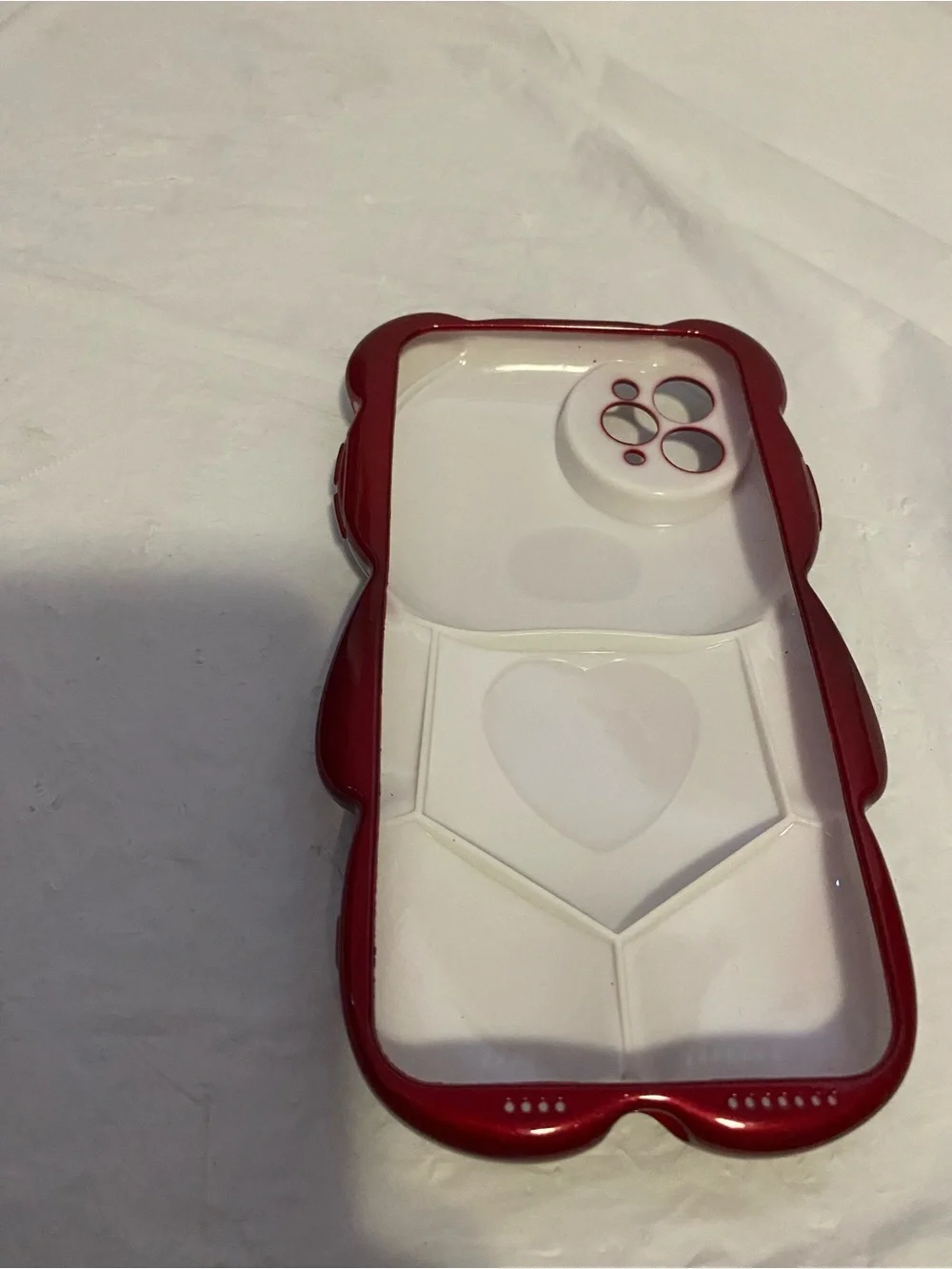 Cute Red Bear Phone Case - Protective Silicone Cover